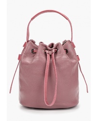 Розовая кожаная сумка-мешок от Igermann