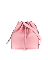 Розовая кожаная сумка-мешок от JW Anderson