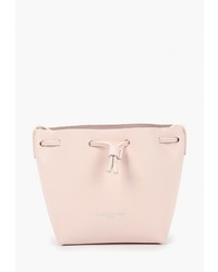Розовая кожаная сумка-мешок от Lancaster
