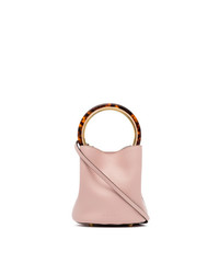 Розовая кожаная сумка-мешок от Marni