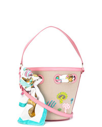 Розовая кожаная сумка-мешок от Olympia Le-Tan