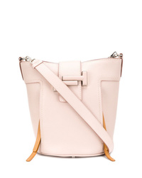 Розовая кожаная сумка-мешок от Tod's