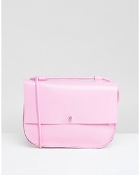 Розовая кожаная сумка-саквояж от ASOS DESIGN
