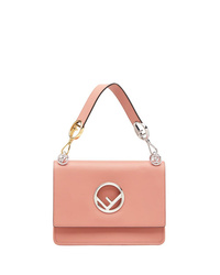 Розовая кожаная сумка-саквояж от Fendi
