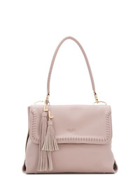 Розовая кожаная сумка-саквояж от Liu Jo