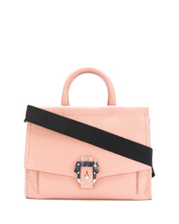 Розовая кожаная сумка-саквояж от Paula Cademartori