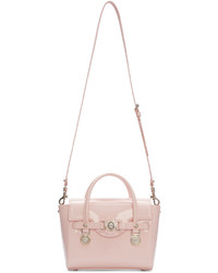 Розовая кожаная сумка-саквояж от Versace