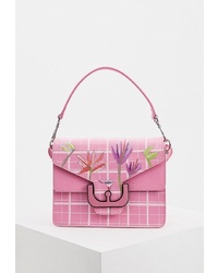 Розовая кожаная сумка через плечо с принтом от Coccinelle