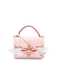 Розовая кожаная сумка через плечо с украшением от Niels Peeraer