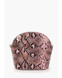 Розовая кожаная сумка через плечо со змеиным рисунком от Jennyfer