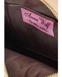 Розовая кожаная сумка через плечо от Anna Wolf