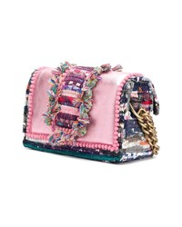 Розовая кожаная сумка через плечо от Kooreloo
