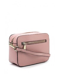 Розовая кожаная сумка через плечо от Baggini
