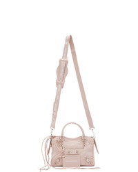 Розовая кожаная сумка через плечо от Balenciaga