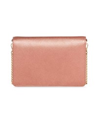 Розовая кожаная сумка через плечо от Prada