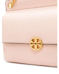 Розовая кожаная сумка через плечо от Tory Burch