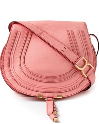 Розовая кожаная сумка через плечо от Chloé