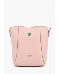 Розовая кожаная сумка через плечо от David Jones