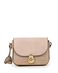 Розовая кожаная сумка через плечо от Dispacci