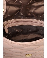 Розовая кожаная сумка через плечо от DKNY