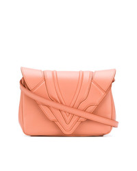 Розовая кожаная сумка через плечо от Elena Ghisellini