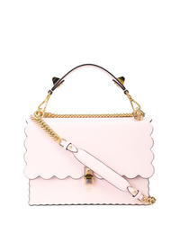 Розовая кожаная сумка через плечо от Fendi