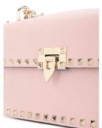 Розовая кожаная сумка через плечо от Valentino