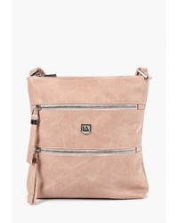 Розовая кожаная сумка через плечо от Laccoma