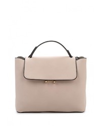 Розовая кожаная сумка через плечо от Mango