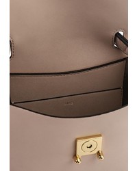 Розовая кожаная сумка через плечо от Mango