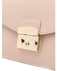 Розовая кожаная сумка через плечо от Furla