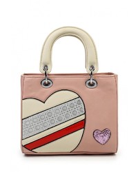 Розовая кожаная сумка через плечо от Paolo