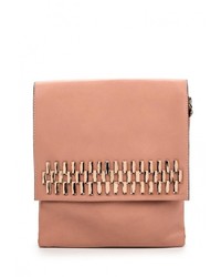 Розовая кожаная сумка через плечо от Paolo