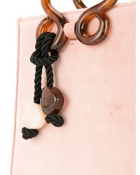 Розовая кожаная сумка через плечо от Lizzie Fortunato Jewels