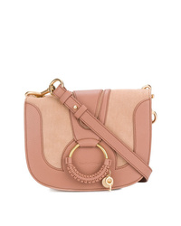 Розовая кожаная сумка через плечо от See by Chloe
