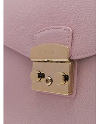 Розовая кожаная сумка через плечо от Furla