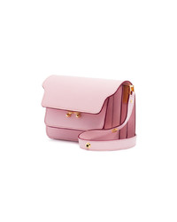 Розовая кожаная сумка через плечо от Marni