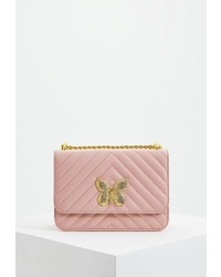 Розовая кожаная сумка через плечо от Twinset Milano