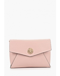 Розовая кожаная сумка через плечо от United Colors of Benetton