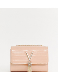 Розовая кожаная сумка через плечо от Valentino by Mario Valentino