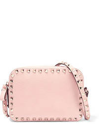 Розовая кожаная сумка через плечо от Valentino