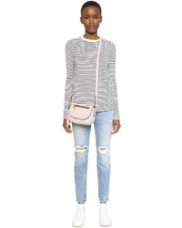 Женская розовая кожаная сумка от Milly