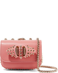 Женская розовая кожаная сумка от Christian Louboutin