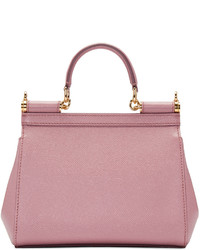 Женская розовая кожаная сумка от Dolce & Gabbana