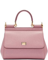 Женская розовая кожаная сумка от Dolce & Gabbana