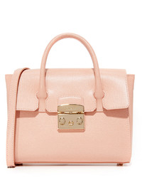 Женская розовая кожаная сумка от Furla