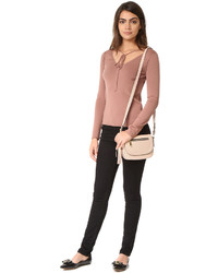 Женская розовая кожаная сумка от Milly