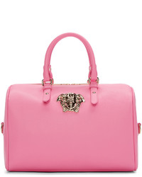 Женская розовая кожаная сумка от Versace