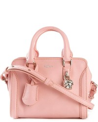 Розовая кожаная сумочка от Alexander McQueen
