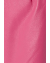 Розовая кожаная юбка-карандаш от Moschino